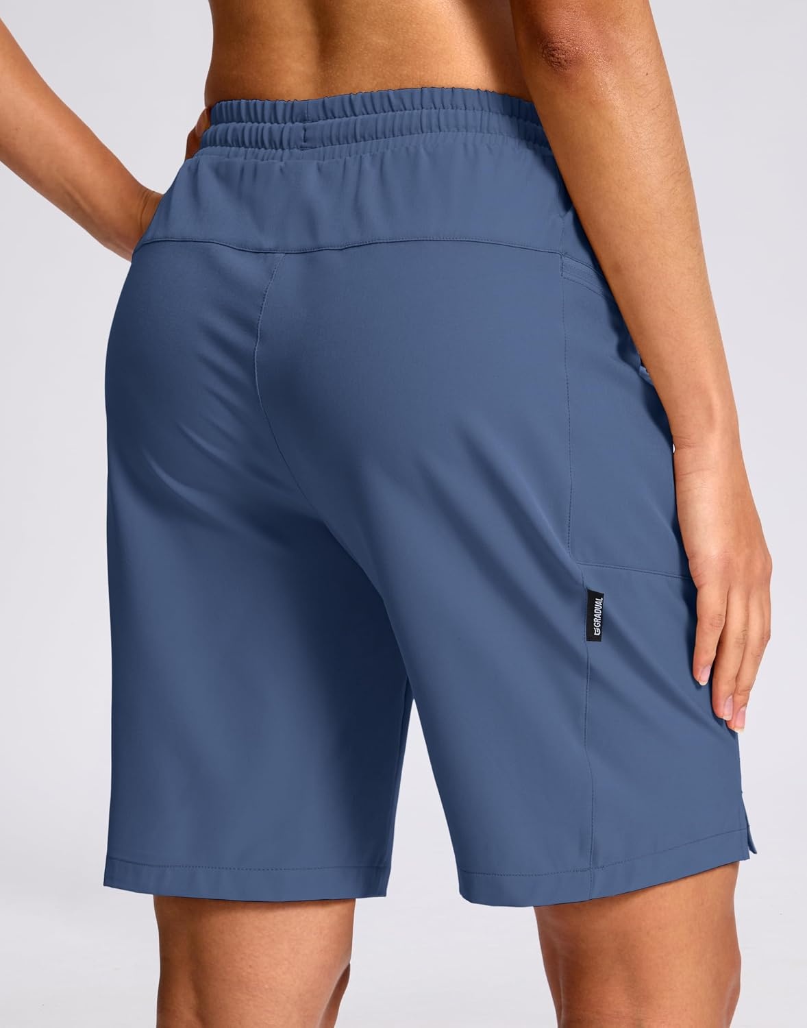 image:imageG Gradual Womens Hiking Shorts 2 Zipper Pockets 9 ShortsHaze Blue