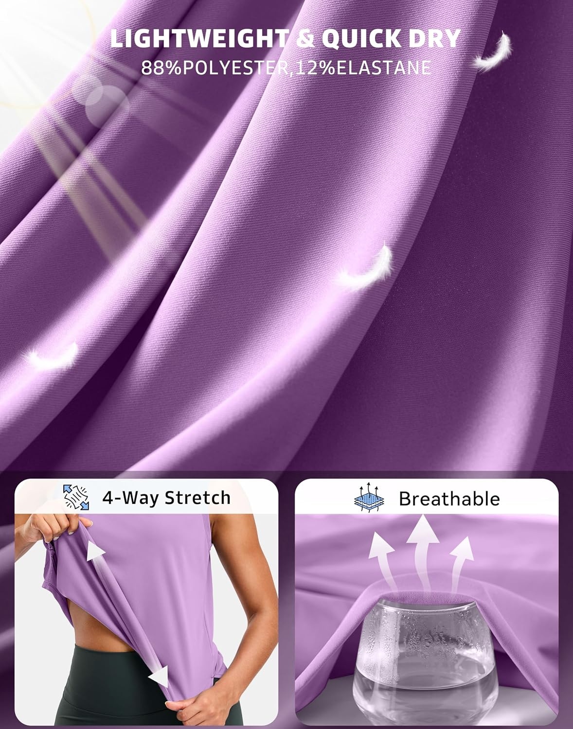 image:imageG Gradual Womens Sleeveless Workout Tank Tops Running Yoga ShirtsMauve