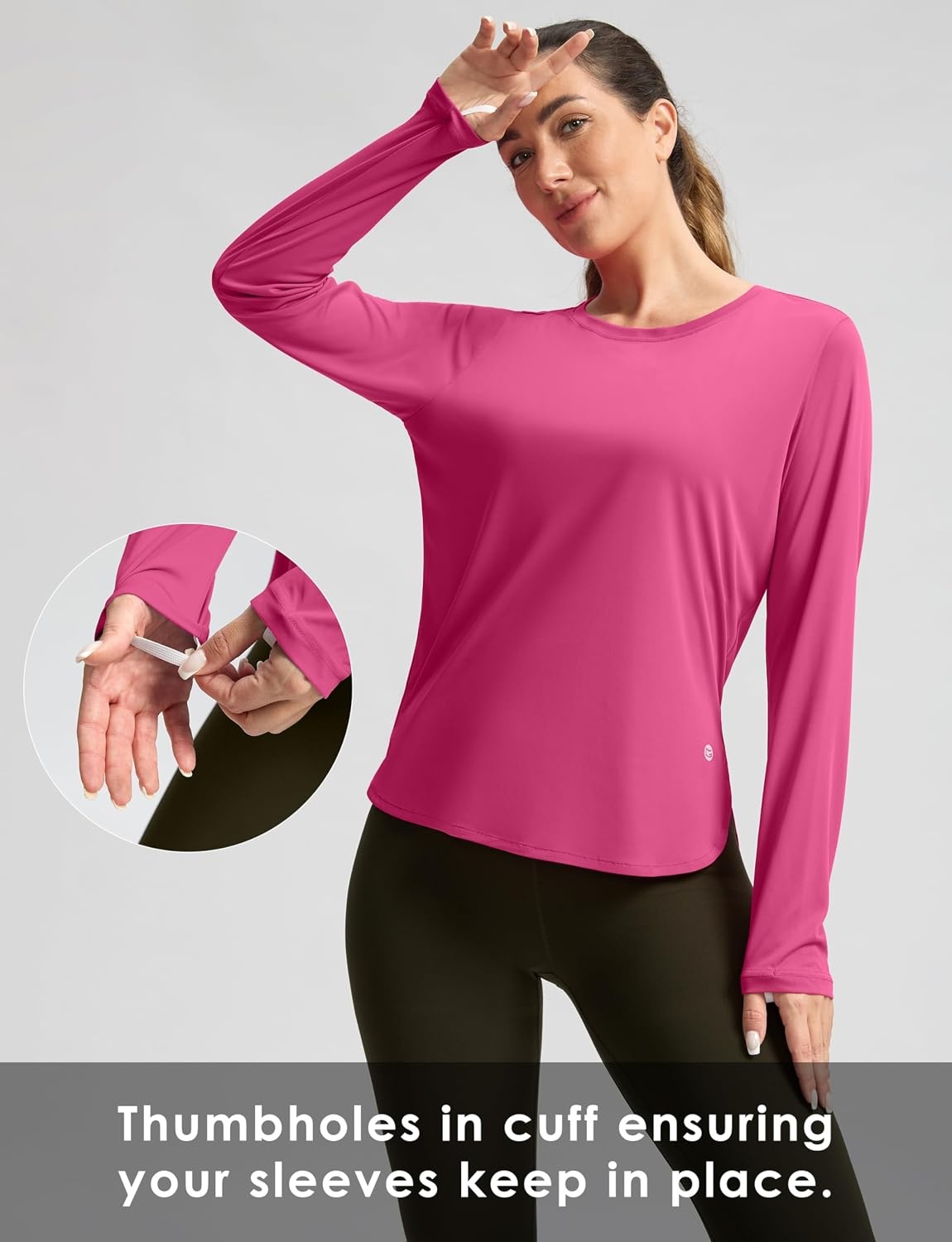 image:imageG Gradual Womens Sun Shirts UPF 50 Long Sleeve Workout Hiking TopsGranita Pink