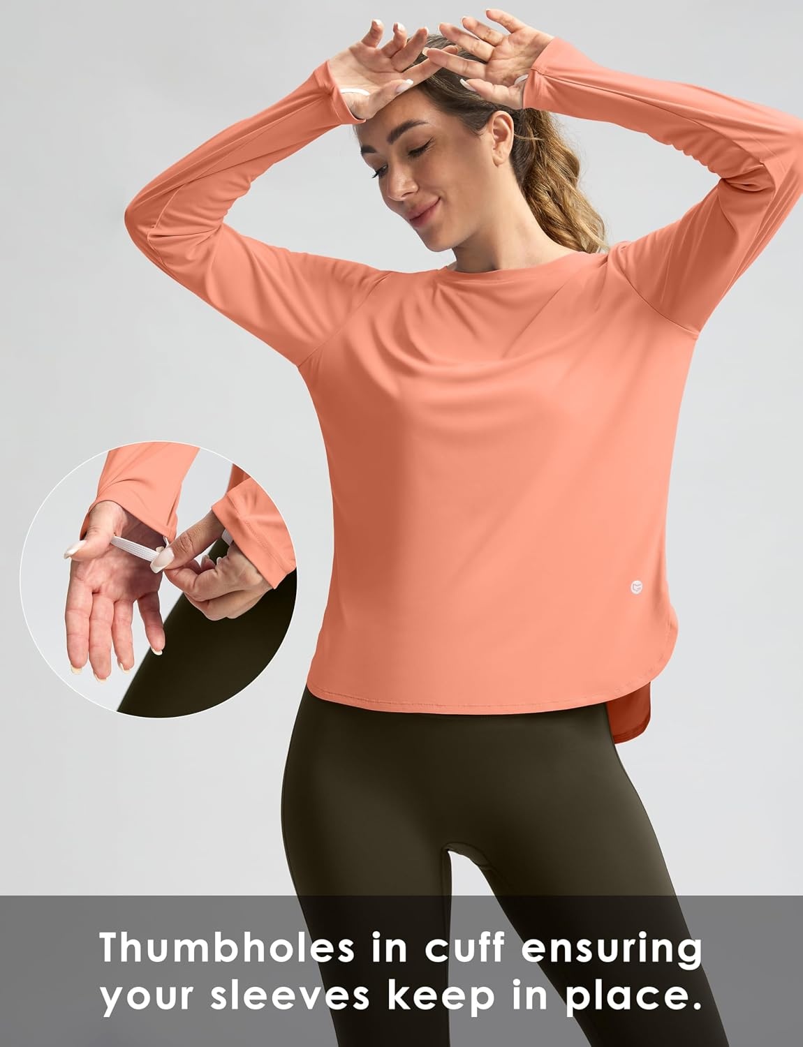 image:imageG Gradual Womens Sun Shirts UPF 50 Long Sleeve Workout Hiking TopsOrange