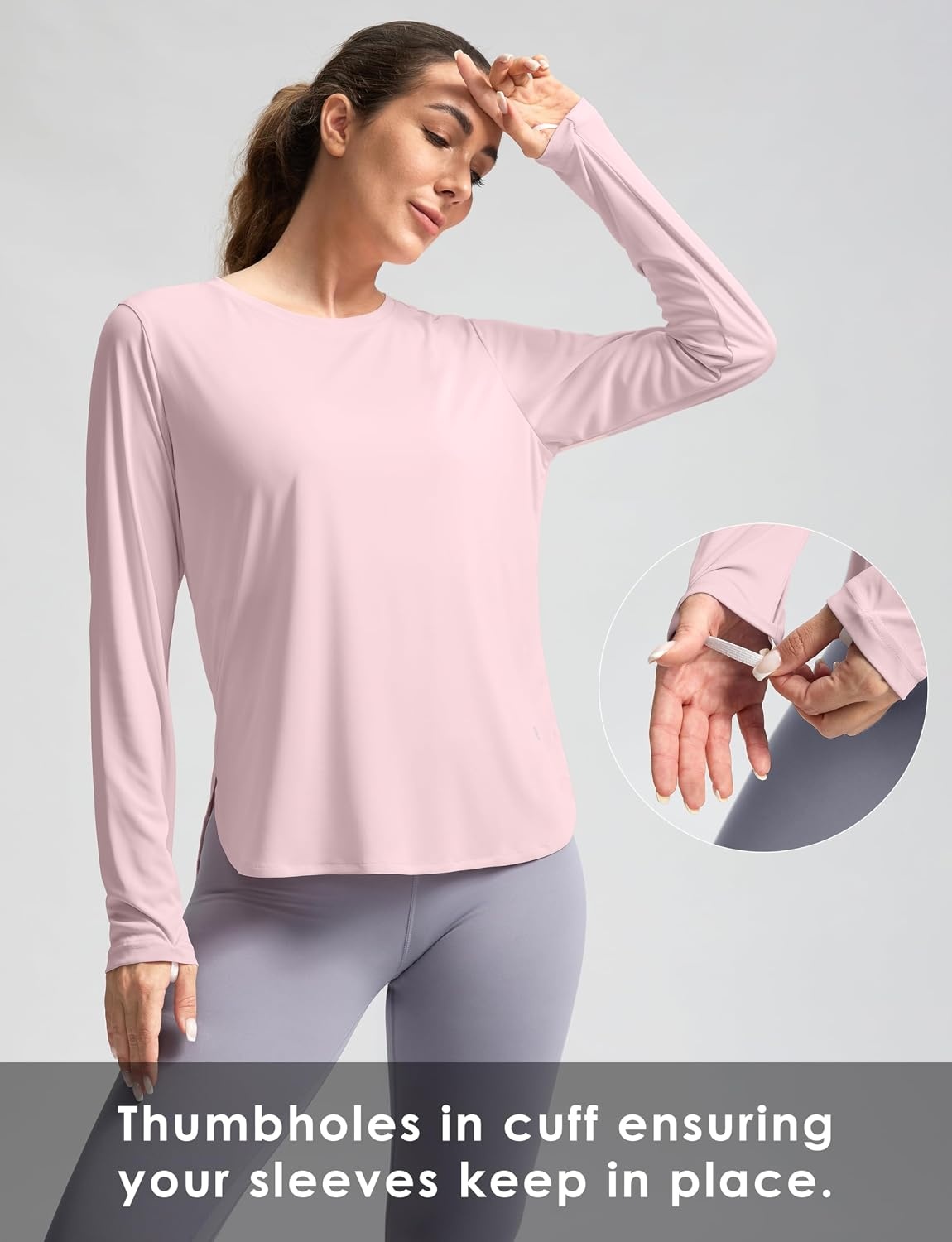 image:imageG Gradual Womens Sun Shirts UPF 50 Long Sleeve Workout Hiking TopsSeashell Pink
