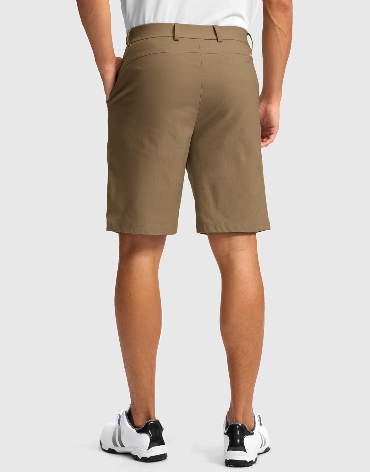 image:imageMens Golf Dress Shorts 9 Stretch Casual Work ShortsDark KhakiL9 W40