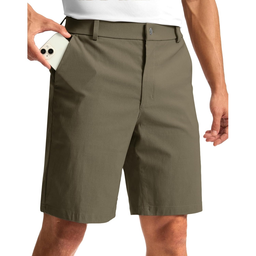 image:imageG Gradual Mens Golf Dress Shorts 5 7 9 Stretch Casual Work ShortsDusty KhakiL9 W36