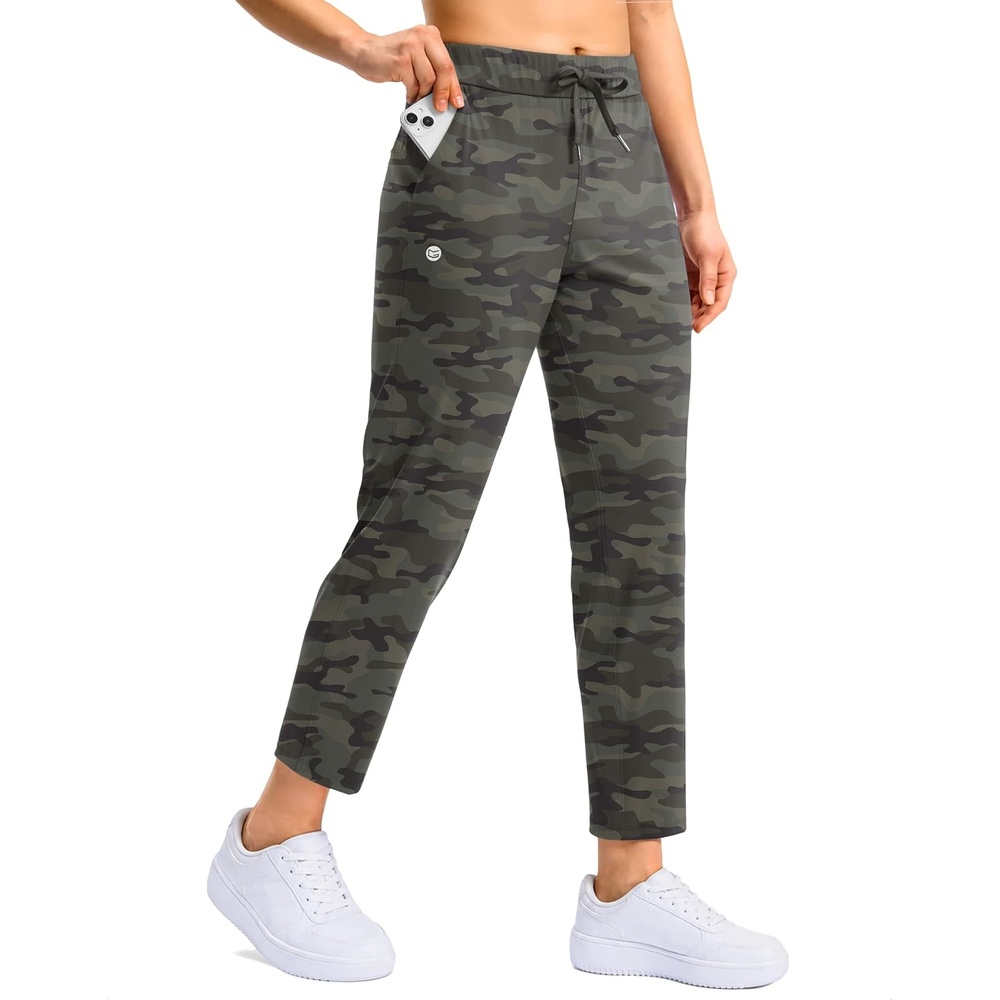 image:imageG Gradual Petite Pants for Women 78 Ankle Golf Pants with 3 PocketsGreen Camo