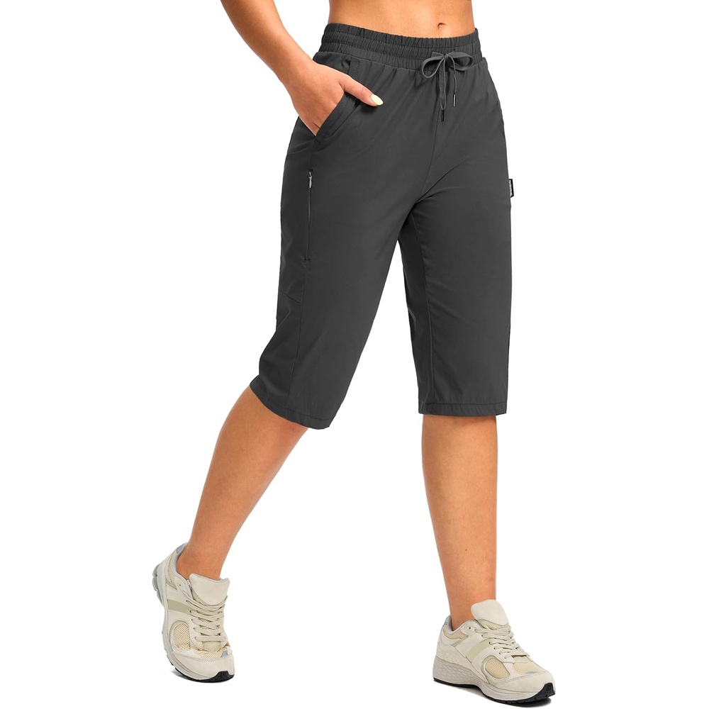 image:imageG Gradual Womens 15 Long Shorts Below The Knee Hiking CaprisDark Grey