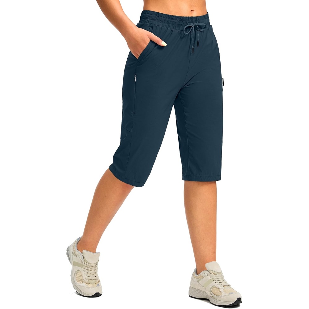 image:imageG Gradual Womens 15 Long Shorts Below The Knee Hiking CaprisDusty Blue