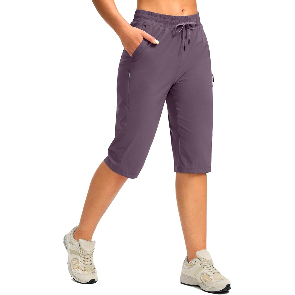 image:imageG Gradual Womens 15 Long Shorts Below The Knee Hiking CaprisPurple