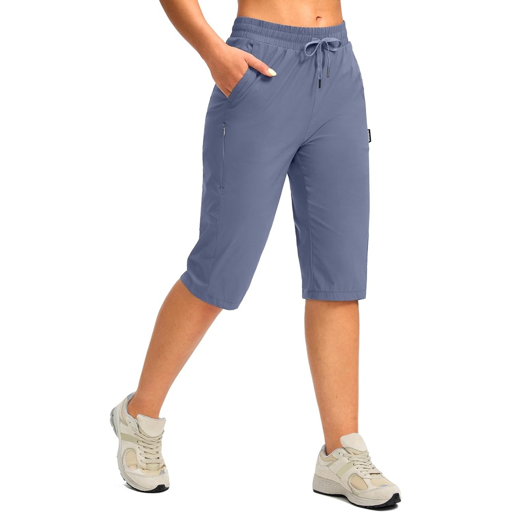 image:imageG Gradual Womens 15 Long Shorts Below The Knee Hiking CaprisSlate Blue