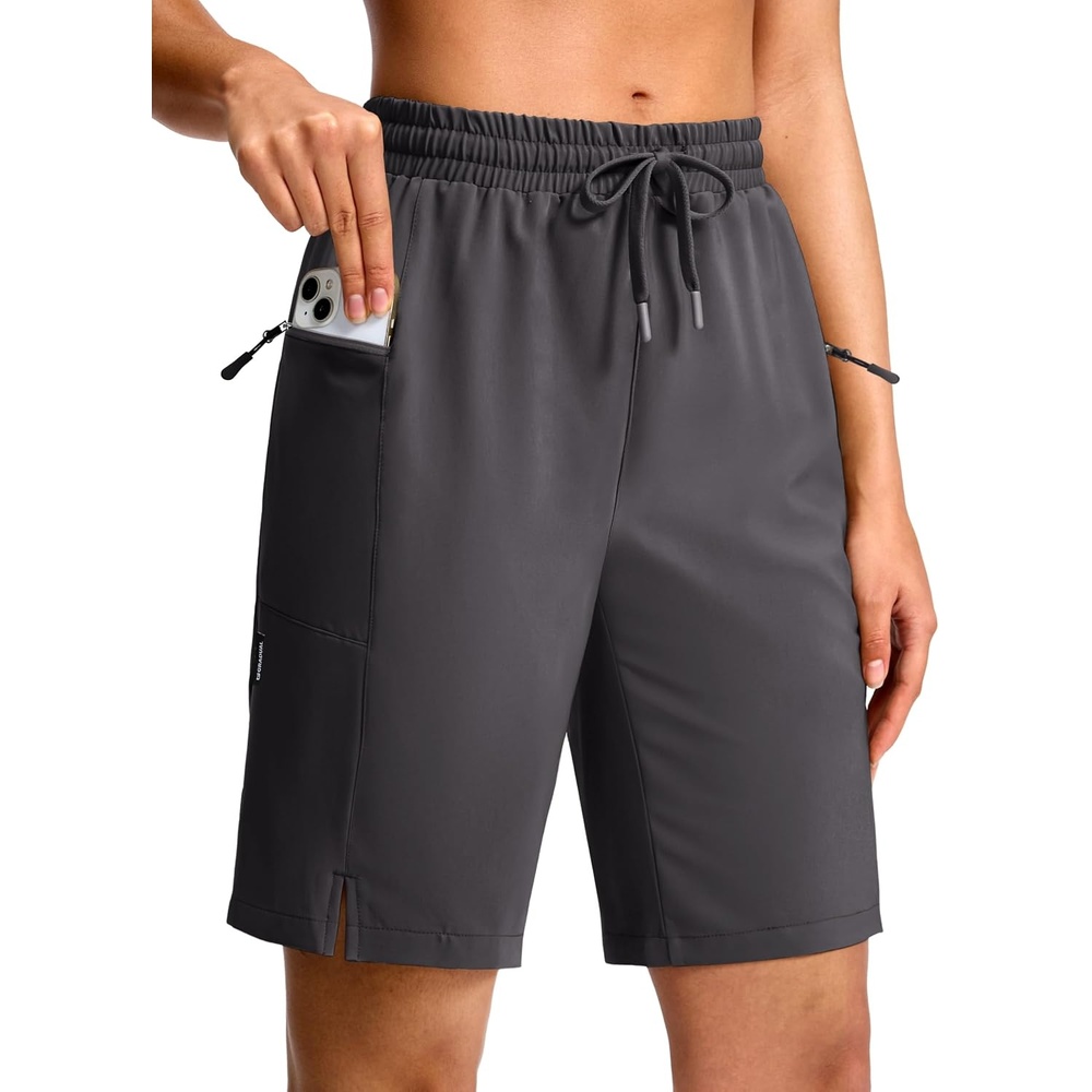 image:imageG Gradual Womens Hiking Shorts 2 Zipper Pockets 9 ShortsDark Grey