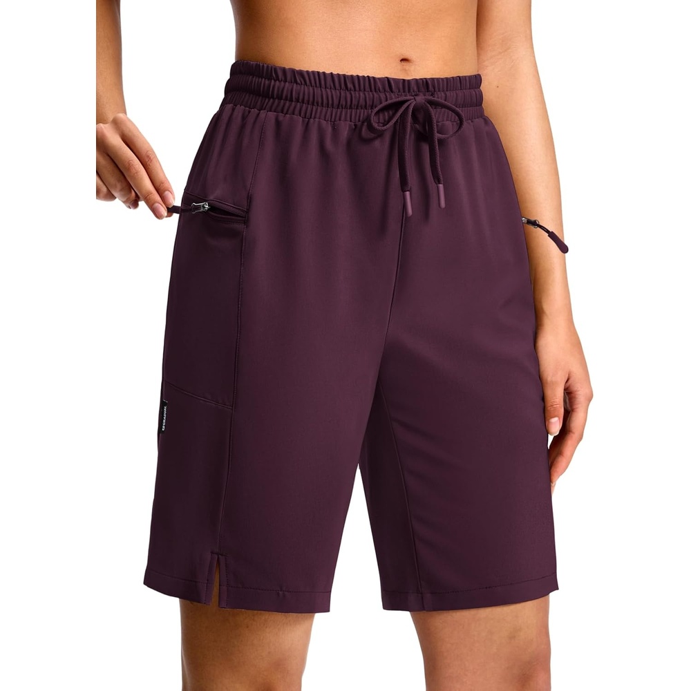 image:imageG Gradual Womens Hiking Shorts 2 Zipper Pockets 9 ShortsDark Wine