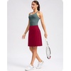 G Gradual 20″ Skorts with Pockets Knee Length Golf Skirt(Red)