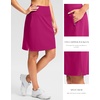 G Gradual 20″ Skorts with Pockets Knee Length Golf Skirt(Rosy)