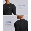 G Gradual Mens Compression Shirt Long Sleeve Moisture Wicking Running Tops(Black)