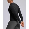 G Gradual Mens Compression Shirt Long Sleeve Moisture Wicking Running Tops(Black)