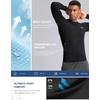 G Gradual Mens Compression Shirt Long Sleeve Moisture Wicking Running Tops(Black)