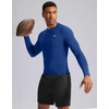 G Gradual Mens Compression Shirt Long Sleeve Moisture Wicking Running Tops(Blue)