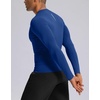 G Gradual Mens Compression Shirt Long Sleeve Moisture Wicking Running Tops(Blue)
