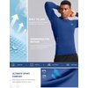 G Gradual Mens Compression Shirt Long Sleeve Moisture Wicking Running Tops(Blue)