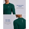 G Gradual Mens Compression Shirt Long Sleeve Moisture Wicking Running Tops(Forest Green)