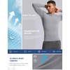 G Gradual Mens Compression Shirt Long Sleeve Moisture Wicking Running Tops(Light Grey)