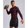 G Gradual Mens Compression Shirt Long Sleeve Moisture Wicking Running Tops(Maroon)