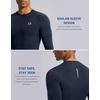 G Gradual Mens Compression Shirt Long Sleeve Moisture Wicking Running Tops(Navy)