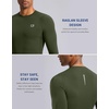 G Gradual Mens Compression Shirt Long Sleeve Moisture Wicking Running Tops(Olive)
