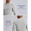 G Gradual Mens Compression Shirt Long Sleeve Moisture Wicking Running Tops(Platinum Grey)