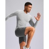 G Gradual Mens Compression Shirt Long Sleeve Moisture Wicking Running Tops(Platinum Grey)