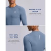 G Gradual Mens Compression Shirt Long Sleeve Moisture Wicking Running Tops(Slate Blue)