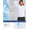 G Gradual Mens Compression Shirt Long Sleeve Moisture Wicking Running Tops(White)