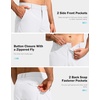 G Gradual Mens Golf Pants 30″/32″/34″ Stretch Dress Work Casual Pants(White)