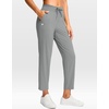 G Gradual Petite Pants for Women 24″/26″ Ankle Pants with 2 Pockets(Bright Grey)