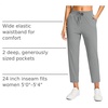 G Gradual Petite Pants for Women 24″/26″ Ankle Pants with 2 Pockets(Bright Grey)
