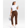 G Gradual Petite Pants for Women 24″/26″ Ankle Pants with 2 Pockets(Brown)