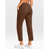 G Gradual Petite Pants for Women 24″/26″ Ankle Pants with 2 Pockets(Brown)