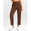 G Gradual Petite Pants for Women 24″/26″ Ankle Pants with 2 Pockets(Brown)