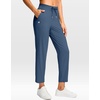 G Gradual Petite Pants for Women 24″/26″ Ankle Pants with 2 Pockets(Dark Blue)