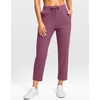 G Gradual Petite Pants for Women 24″/26″ Ankle Pants with 2 Pockets(Dark Pink)