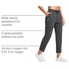 G Gradual Petite Pants for Women 24″/26″ Ankle Pants with 2 Pockets(Deep Grey)