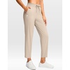 G Gradual Petite Pants for Women 24″/26″ Ankle Pants with 2 Pockets(Dusty White)