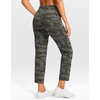 G Gradual Petite Pants for Women 24″/26″ Ankle Pants with 2 Pockets(Green Camo)