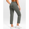 G Gradual Petite Pants for Women 24″/26″ Ankle Pants with 2 Pockets(Grey Sage)