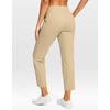 G Gradual Petite Pants for Women 24″/26″ Ankle Pants with 2 Pockets(Khaki)