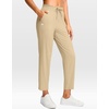 G Gradual Petite Pants for Women 24″/26″ Ankle Pants with 2 Pockets(Khaki)