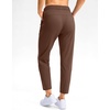 G Gradual Petite Pants for Women 7/8 Ankle Golf Pants with 3 Pockets(Brown)