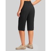 G Gradual Women’s 15” Long Shorts Below The Knee Hiking Capris(Black)