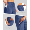 G Gradual Women’s 15” Long Shorts Below The Knee Hiking Capris(Blue)