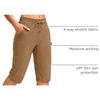 G Gradual Women’s 15” Long Shorts Below The Knee Hiking Capris(Dark Khaki)