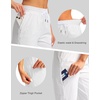 G Gradual Women’s 15” Long Shorts Below The Knee Hiking Capris(D-white)